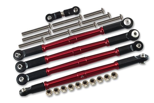 Arrma 1:8 KRATON 6S / OUTCAST 6S/ TALION 6S BLX / KRATON 6S V5 / NOTORIOUS 6S V5 Aluminum Turnbuckles Tie Rods - 5Pcs Set Red