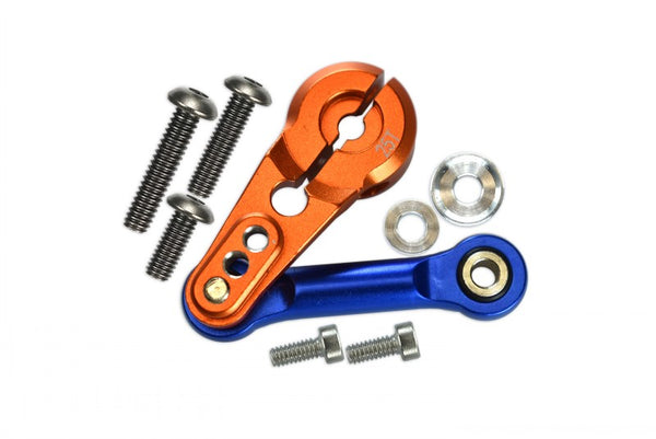 Aluminum Tie Rod + 25T Servo Horn For Arrma 1:8 Kraton / Talion / Typhon / Outcast / Notorious / Kraton V5 / Notorious V5 / 1:7 Infraction / Limitless / Mojave - 9Pc Set Orange