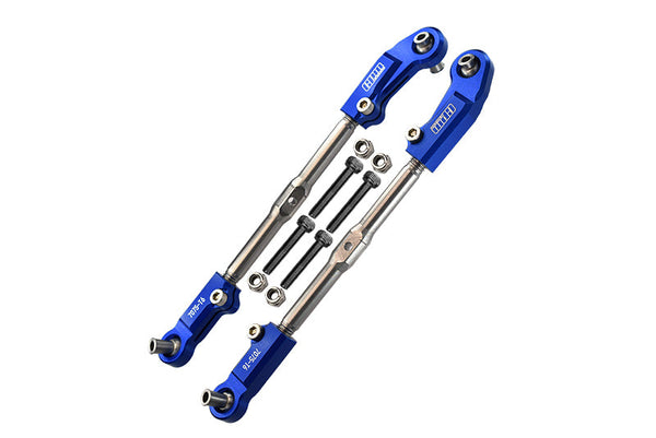 Aluminum + Stainless Steel Adjustable Front Steering Tie Rod for Arrma 1:8 KRATON 6S / RC Talion 6S / Outcast 6S / Electric Talion 6S / Notorious 6S / KRATON 6S V5 / Notorious 6S V5 - Blue