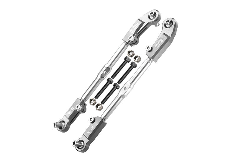 Aluminum + Stainless Steel Adjustable Front Steering Tie Rod for Arrma 1:8 KRATON 6S / RC Talion 6S / Outcast 6S / Electric Talion 6S / Notorious 6S / KRATON 6S V5 / Notorious 6S V5 - Silver