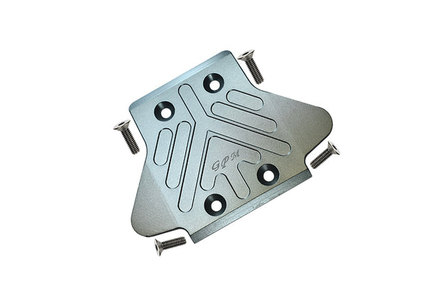 Arrma KRATON / OUTCAST / NOTORIOUS / SENTON 6S BLX Aluminum Rear Chassis Protection Plate - 1Pc Set Gray Silver