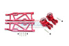 Arrma KRATON 6S BLX / OUTCAST 6S BLX Aluminum Rear Lower Arms + Rear Knuckle Arms - 14Pc Set Red