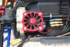 Aluminum Motor Heatsink With Cooling Fan For Arrma 1:10 KRATON 4S / BIG ROCK V3 3S / VORTEKS 3S / SENTON 3S / 1:8 VENDETTA 3S - 1 Set Gray Silver