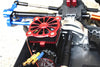 Aluminum Motor Heatsink With Cooling Fan For Arrma 1:10 KRATON 4S / BIG ROCK V3 3S / VORTEKS 3S / SENTON 3S / 1:8 VENDETTA 3S - 1 Set Blue