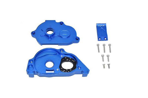 Arrma 1:10 KRATON 4S BLX / SENTON 3S BLX Aluminum Rear Gear Protection Motor Mount - 10Pc Set Blue