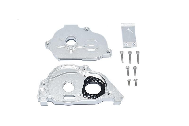 Arrma 1:10 KRATON 4S BLX / SENTON 3S BLX Aluminum Rear Gear Protection Motor Mount - 10Pc Set Silver
