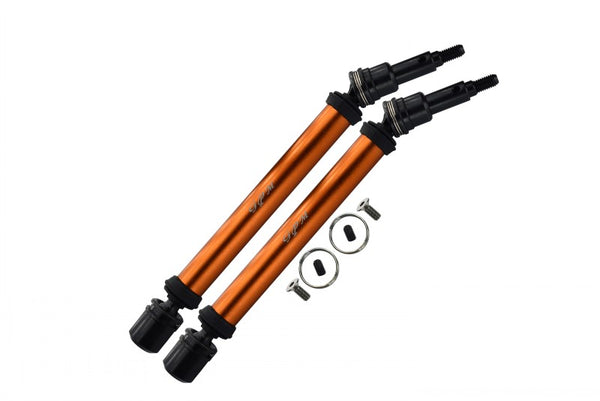 Arrma 1/10 KRATON 4S BLX Harden Steel+Aluminum Front Or Rear Adjustable CVD Drive Shaft - 2Pc Set Orange