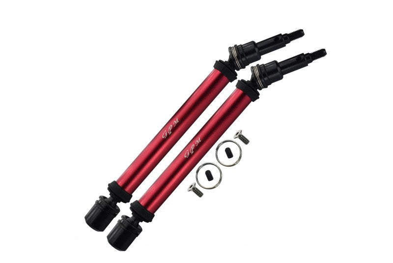 Arrma 1/10 KRATON 4S BLX Harden Steel+Aluminum Front Or Rear Adjustable CVD Drive Shaft - 2Pc Set Red