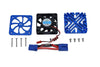 Arrma 1/5 KRATON 8S BLX / OUTCAST 8S BLX Aluminum Motor Heatsink With Cooling Fan - 1 Set Blue