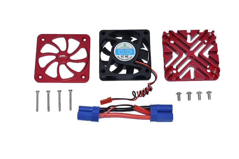 Arrma 1/5 KRATON 8S BLX / OUTCAST 8S BLX Aluminum Motor Heatsink With Cooling Fan - 1 Set Red