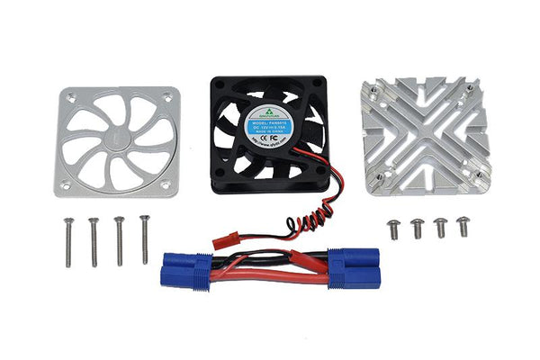 Arrma 1/5 KRATON 8S BLX / OUTCAST 8S BLX Aluminum Motor Heatsink With Cooling Fan - 1 Set Silver