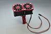 Aluminum 7075-T6 Motor Heatsink With Dual Cooling Fan And Adjustable Mount For 1:5 Arrma KRATON 8S BLX / OUTCAST 8S BLX / Traxxas X MAXX 6S / X MAXX 8S / 1:7 XO-01 - Green