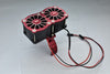 Aluminum 7075-T6 Motor Heatsink With Dual Cooling Fan And Adjustable Mount For 1:5 Arrma KRATON 8S BLX / OUTCAST 8S BLX / Traxxas X MAXX 6S / X MAXX 8S / 1:7 XO-01 - Red