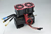 Aluminum 7075-T6 Motor Heatsink With Dual Cooling Fan And Adjustable Mount For 1:5 Arrma KRATON 8S BLX / OUTCAST 8S BLX / Traxxas X MAXX 6S / X MAXX 8S / 1:7 XO-01 - Green