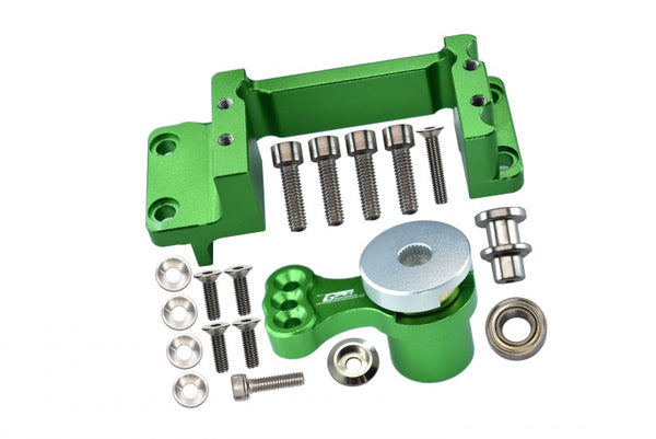 Aluminum Servo Mount +25T Aluminum Servo Horn With Built-In Spring For Arrma 1:5 KRATON 8S BLX / OUTCAST 8S BLX / KRATON EXB Roller - 19Pc Set Green