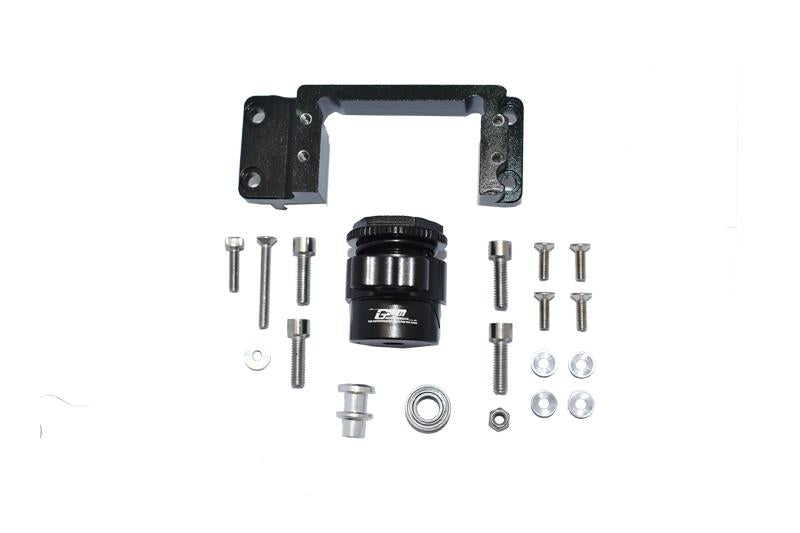 Arrma 1:5 KRATON 8S BLX / OUTCAST 8S BLX Aluminum Servo Mount +25T Aluminum Servo Horn With Built-In Spring - 20Pc Set Black