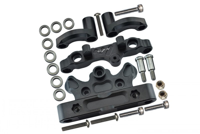 Aluminum Steering Assembly For Arrma 1:5 KRATON 8S BLX / OUTCAST 8S BLX / KRATON EXB Roller - 22Pc Set Black