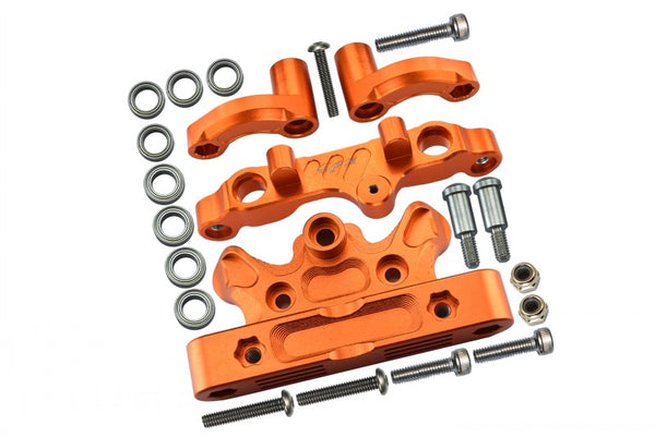 Aluminum Steering Assembly For Arrma 1:5 KRATON 8S BLX / OUTCAST 8S BLX / KRATON EXB Roller - 22Pc Set Orange