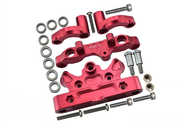 Aluminum Steering Assembly For Arrma 1:5 KRATON 8S BLX / OUTCAST 8S BLX / KRATON EXB Roller - 22Pc Set Red