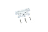 Arrma 1/5 KRATON 8S BLX / OUTCAST 8S BLX Aluminum Front Top Plate - 4Pc Set Silver