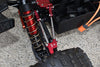 Aluminum Rear Tie Rods With Stabilizer For Arrma 1:5 KRATON 8S BLX / OUTCAST 8S BLX / KRATON EXB Roller - 12Pc Set Red