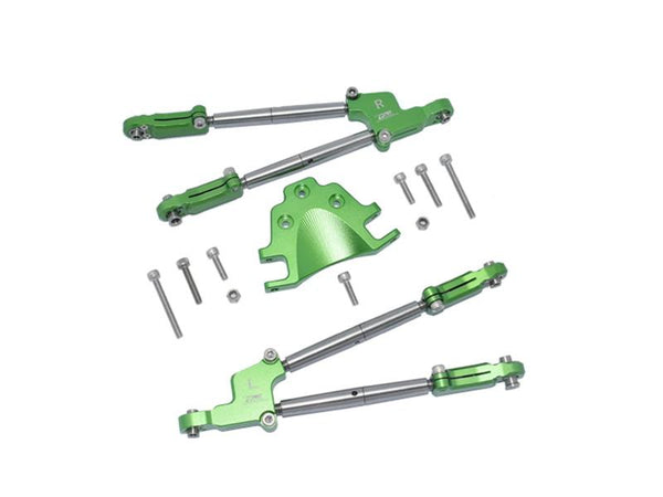 Arrma 1/5 KRATON 8S BLX/Outcast 8S BLX Aluminum Rear Tie Rods With Stabilizer - 12Pc Set Green