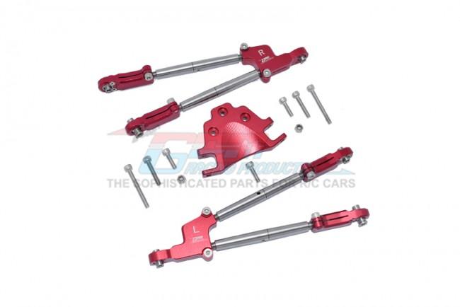 Arrma 1/5 KRATON 8S BLX/Outcast 8S BLX Aluminum Rear Tie Rods With Stabilizer - 12Pc Set Red