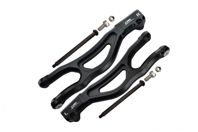 Aluminum Front Upper Arms For Arrma 1:5 KRATON 8S BLX / OUTCAST 8S BLX / KRATON EXB Roller - 2Pc Set Black