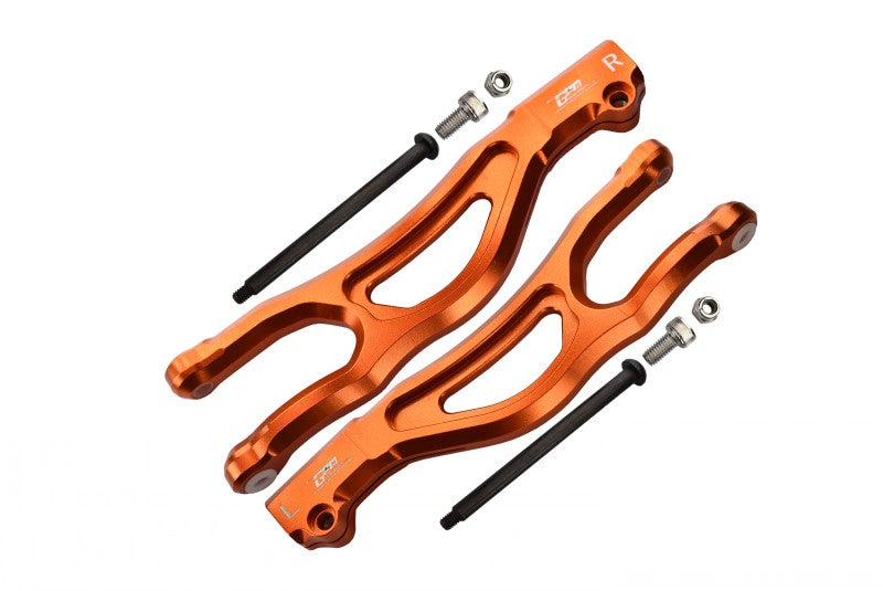 Aluminum Front Upper Arms For Arrma 1:5 KRATON 8S BLX / OUTCAST 8S BLX / KRATON EXB Roller - 2Pc Set Orange