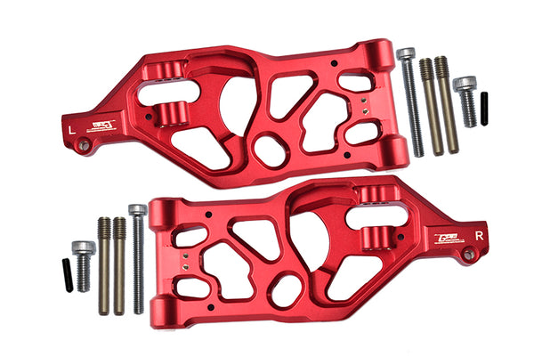 Aluminum Front Lower Arms For Arrma 1:5 KRATON 8S BLX / OUTCAST 8S BLX / KRATON EXB Roller - 2Pc Set Red