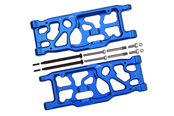 Aluminum Rear Lower Arms For Arrma 1:5 KRATON 8S BLX / OUTCAST 8S BLX / KRATON EXB Roller - 2Pc Set Blue