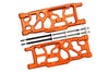 Aluminum Rear Lower Arms For Arrma 1:5 KRATON 8S BLX / OUTCAST 8S BLX / KRATON EXB Roller - 2Pc Set Orange