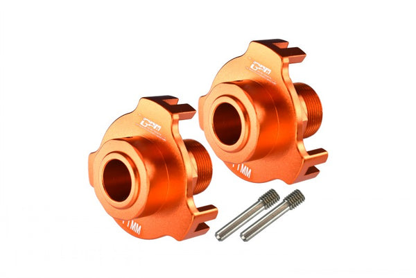 Aluminum Wheel Hub Hex (+11mm) For Arrma 1:5 KRATON 8S BLX-ARA110002 / KRATON EXB Roller-ARA5208 - 2Pc Set Orange