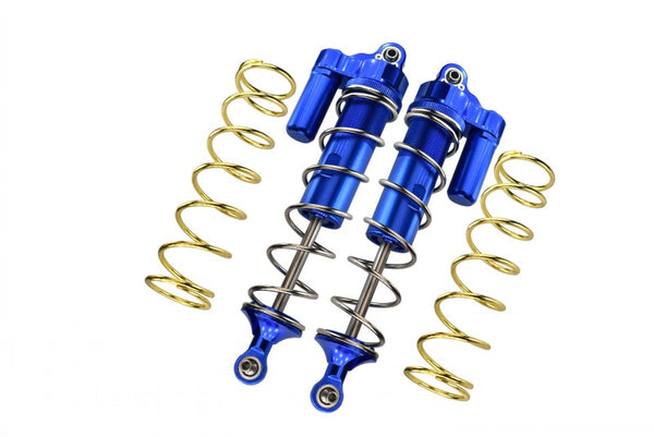 Aluminum Front L-Shape Piggy Back Spring Dampers 177mm For Arrma 1:5 KRATON 8S BLX-ARA110002 / KRATON EXB Roller-ARA5208 - 4Pc Set Blue