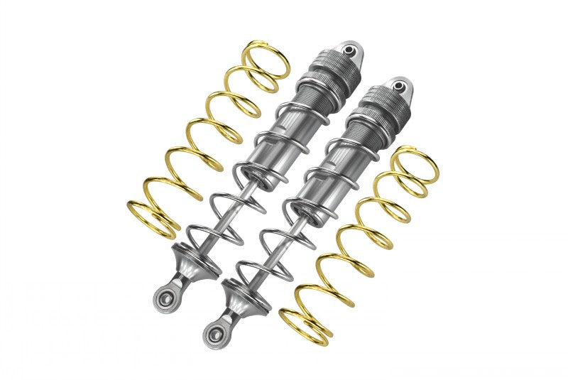 Aluminum Rear Thickened Spring Dampers 187mm For Arrma 1:5 KRATON 8S BLX / OUTCAST 8S BLX / KRATON EXB Roller - 2Pc Set Silver