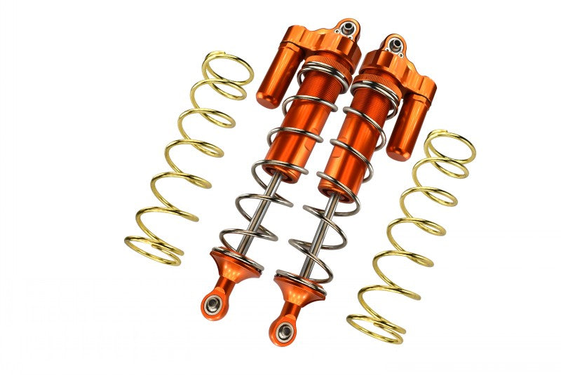 Aluminum Rear L-Shape Piggy Back Spring Dampers 187mm For Arrma 1:5 KRATON 8S BLX / OUTCAST 8S BLX / KRATON EXB Roller - 4Pc Set Orange