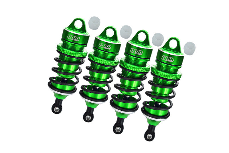 Aluminum 6061-T6 Front 78mm & Rear 88mm Adjustable Spring Dampers With 6mm Shaft For Arrma 1:7 LIMITLESS V2-ARA7116V2 / INFRACTION V2 6S-ARA7615V2 / INFRACTION 6S-ARA109001 /  LIMITLESS ALL-ROAD-ARA109011 - Green