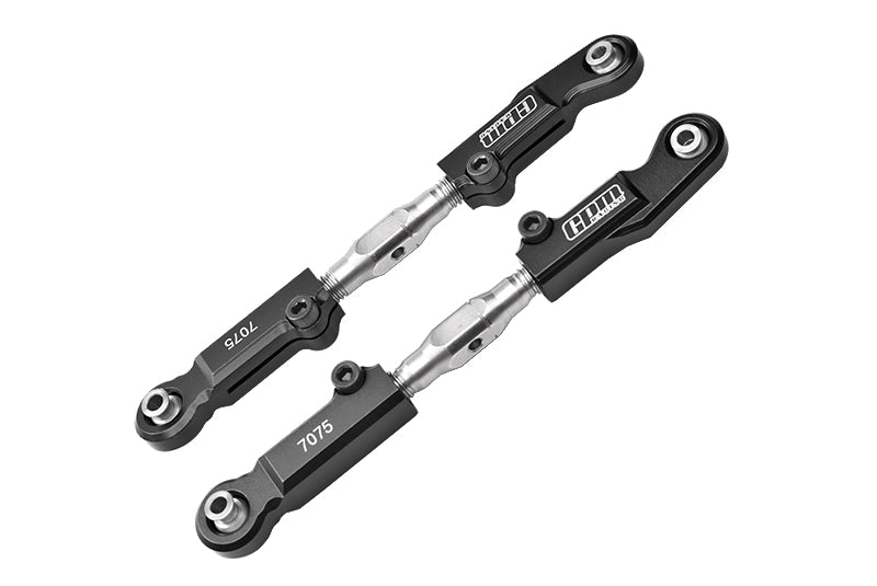 Aluminum 7075-T6 + Stainless Steel Rear Camber Links For Arrma 1:7 Mojave 6S BLX / Mojave 6S V2 BLX Desert Truck Upgrades - Black