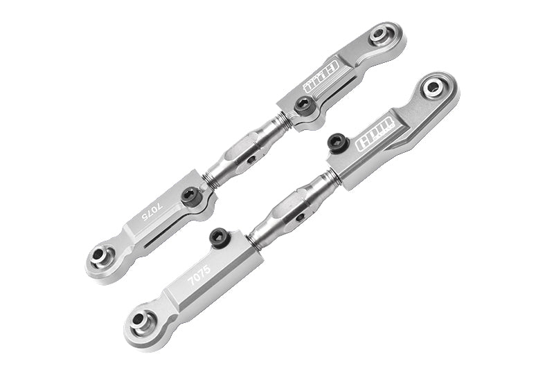 Aluminum 7075-T6 + Stainless Steel Rear Camber Links For Arrma 1:7 Mojave 6S BLX / Mojave 6S V2 BLX Desert Truck Upgrades - Silver