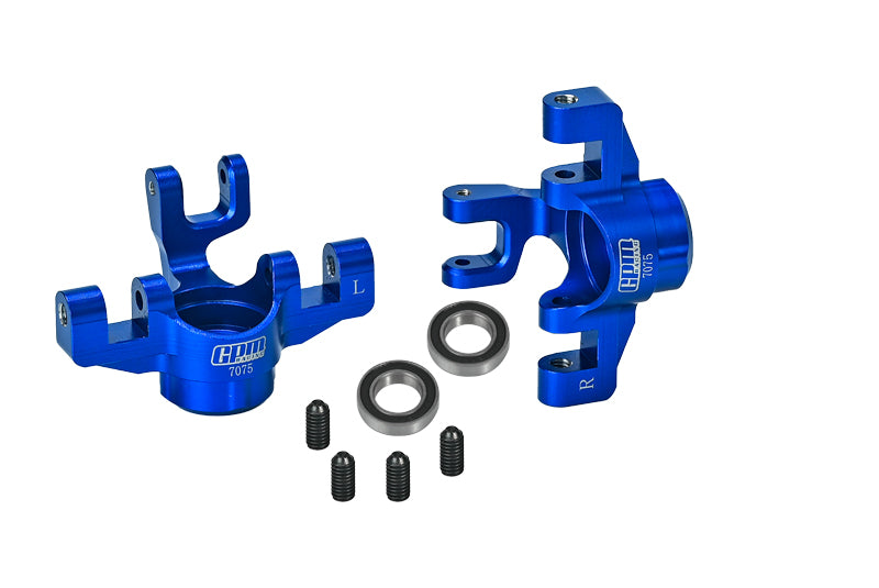 Aluminum 7075 Front Steering Block For Arrma 1/8 MOJAVE 4X4 4S BLX Desert Truck RTR-ARA4404 Upgrade Parts - Blue