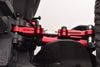 Aluminum 7075 + Stainless Steel Rear Upper Adjustable Links For Arrma 1/8 MOJAVE 4X4 4S BLX Desert Truck RTR-ARA4404 Upgrade Parts - Red
