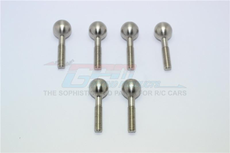 ARRMA Nero 6S BLX (AR106009, AR106011) & Fazon 6S BLX (AR106020) Stainless Steel Pillow Ball For Front Knuckle Arms - 6Pcs Set