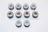 Arrma Nero 6S BLX (AR106009, AR106011) & Fazon 6S BLX (AR106020) Aluminum + Delrin Collars For GPM Front/Rear Knuckle Arms Item#MAN021/MAN022 - 10Pcs Set Gray Silver