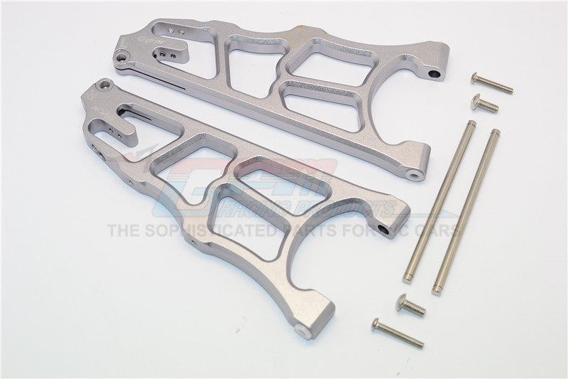 Arrma Nero 6S BLX (AR106009, AR106011) Aluminum Front Lower Arms - 1Pr Gray Silver