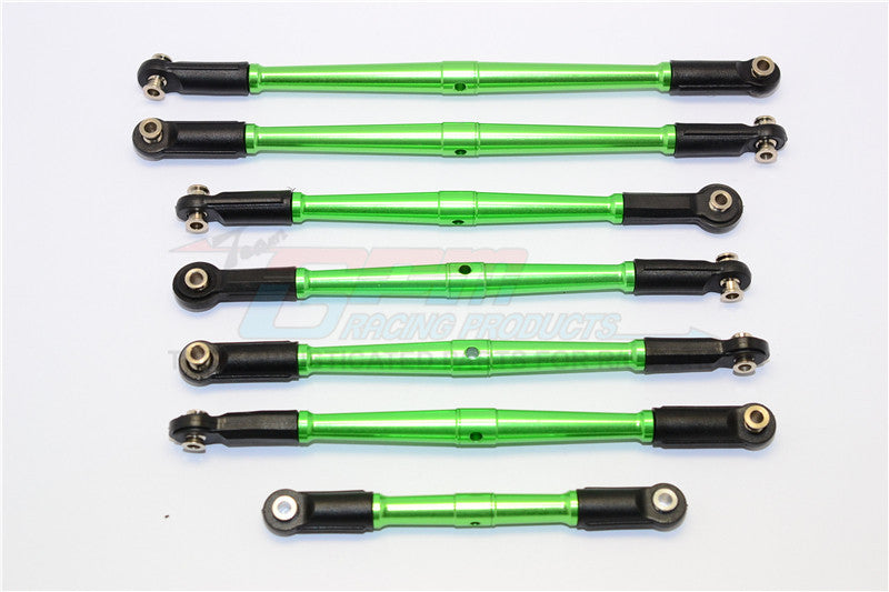 Arrma Nero 6S BLX (AR106009, AR106011) Aluminum Tie Rods - 7Pcs Set Green