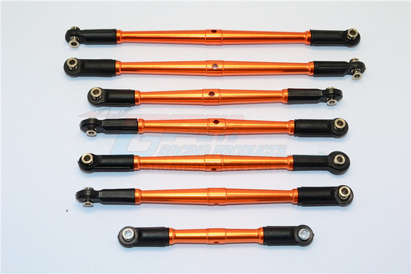 Arrma Nero 6S BLX (AR106009, AR106011) Aluminum Tie Rods - 7Pcs Set Orange