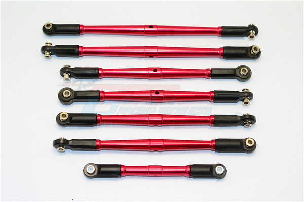 Arrma Nero 6S BLX (AR106009, AR106011) Aluminum Tie Rods - 7Pcs Set Red