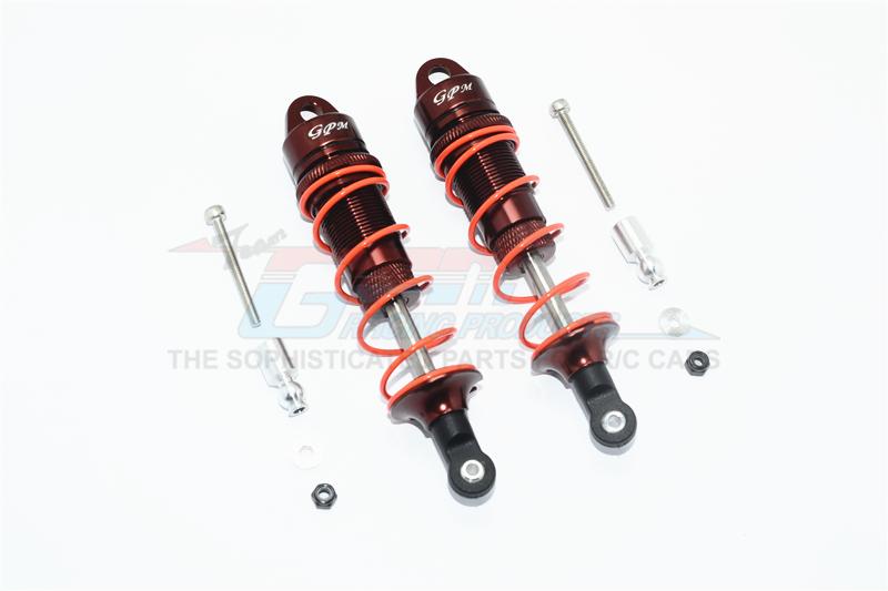 Arrma Senton 6S BLX (AR102654) & Typhon 6S BLX (AR106013) Aluminum Front Adjustable Dampers 100mm - 1Pr Set Brown