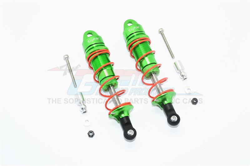 Arrma Senton 6S BLX (AR102654) & Typhon 6S BLX (AR106013) Aluminum Front Adjustable Dampers 100mm - 1Pr Set Green