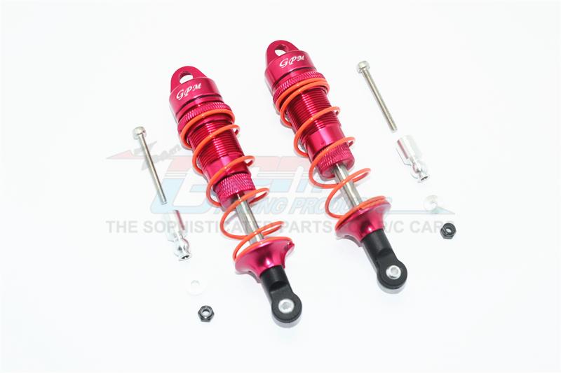 Arrma Senton 6S BLX (AR102654) & Typhon 6S BLX (AR106013) Aluminum Front Adjustable Dampers 100mm - 1Pr Set Red